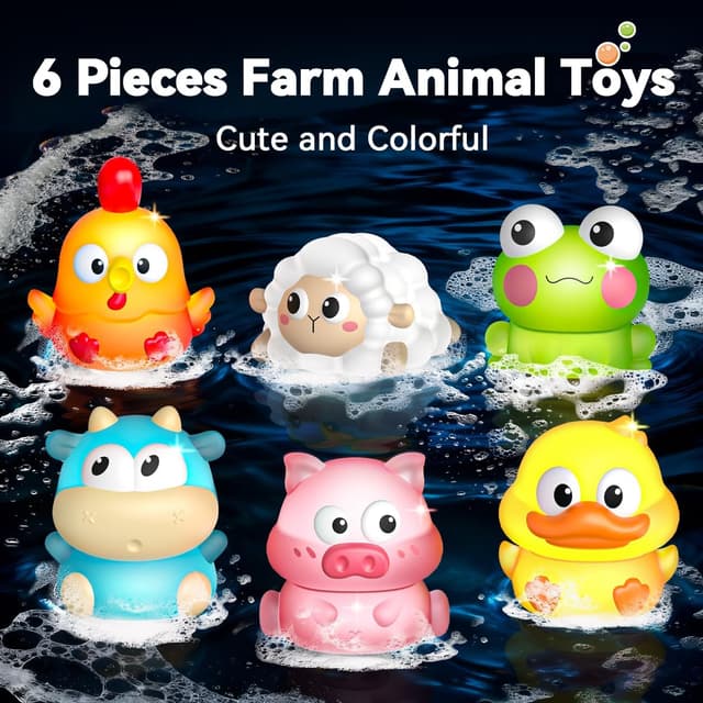 Thumbnail 4 de Light Up Farm Animal Bath Toys for 1–3 Years