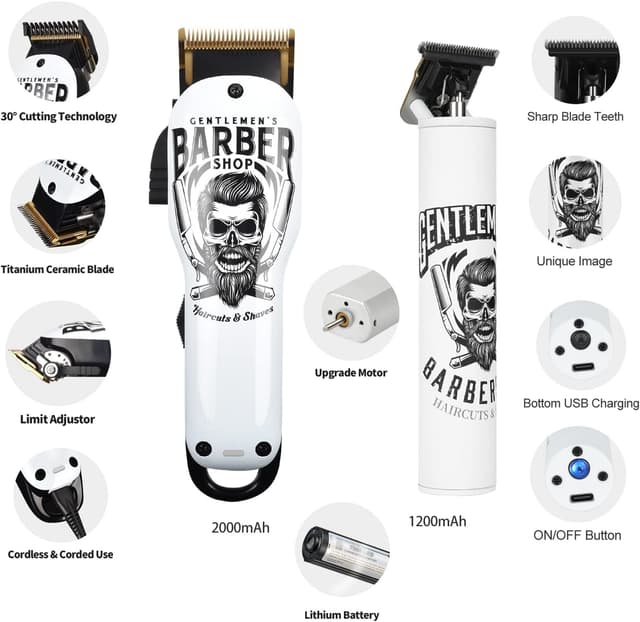 Detalle 2 de BESTBOMG Y4+T9 tagliacapelli 2000mAh ✂