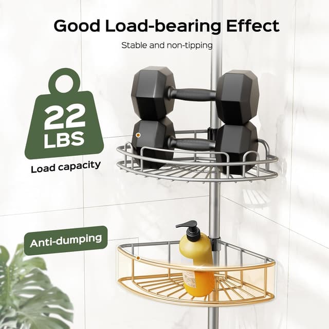 Thumbnail 5 de HAMITOR Shower Corner Caddy 120-307 cm