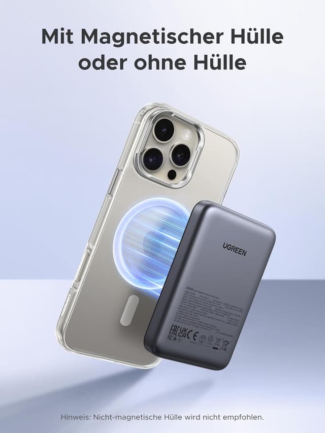 Detalle 2 de UGREEN Nexode Wireless Powerbank 10000 mAh kabellose Powerbank