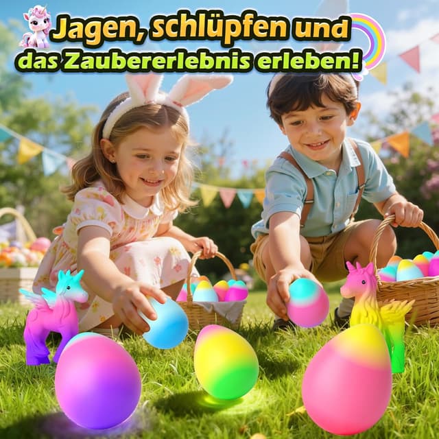 Thumbnail 4 de Einhorn Schlüpft Regenbogeneier 6er Set 🐣