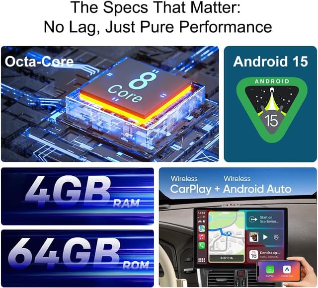 Detalle 2 de ACAVICA 13.1” QLED Sat Nav Android 15 Car Radio for VW Transporter T6 (2016–2021)