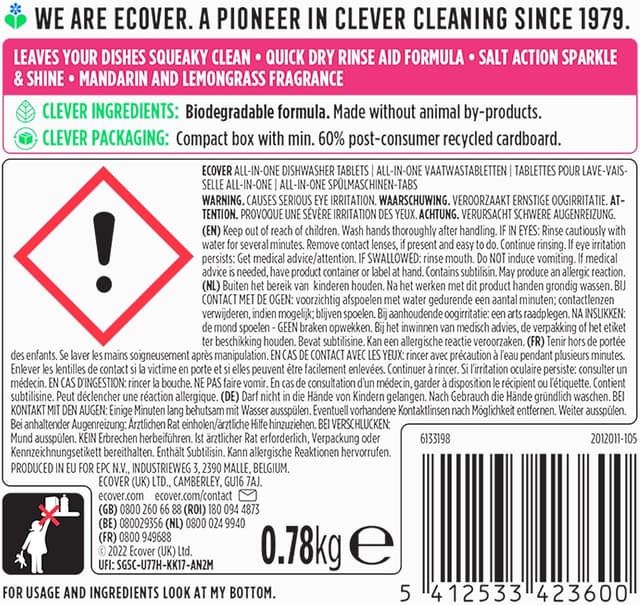 Thumbnail 1 de Ecover All-in-one 45 tablettes lave-vaisselle