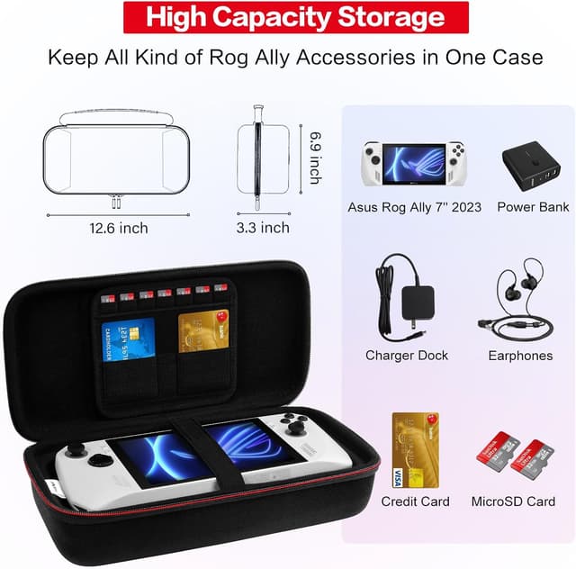 Detalle de ivoler Carrying Case for Nintendo Switch 2 2025 – 7" handheld case