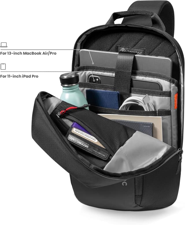 Detalle 2 de tomtoc Compact EDC Sling Bag (S size) for 2025 M5 14-inch MacBook Pro / 13-inch MacBook Air