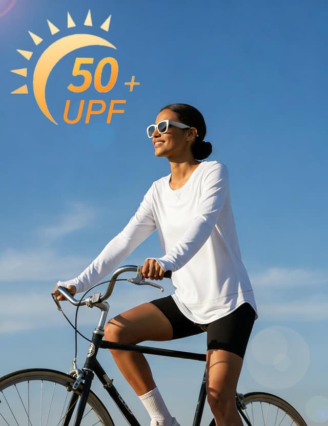 Thumbnail 1 de Terecey maglietta sportiva donna girocollo con mezza zip e pollice foro (maniche lunghe)