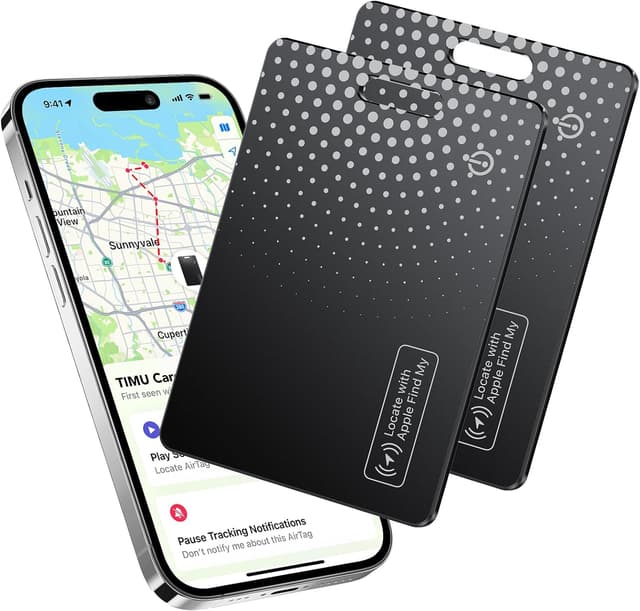 Detalle de TIMU Air Slim Smart Finder Tag — traqueur Bluetooth ultra-fin pour portefeuille (Apple Find My, iOS uniquement)