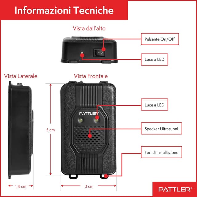 Detalle 2 de PATTLER Dissuasore Anti Martora con Luce 2pz