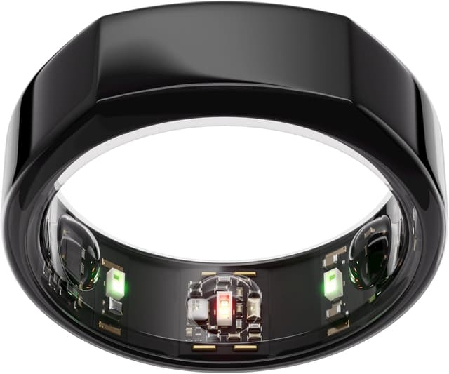 Detalle de Oura Ring Gen3 Heritage Misura 6 Nero: monitora sonno, frequenza cardiaca e fitness (fino a 7 giorni di batteria)