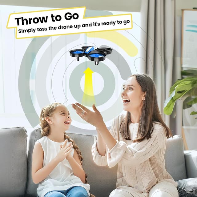 Detalle 2 de Holy Stone HS210 Mini Drone for Kids and Beginners RC Nano Quadcopter Indoor Small Helicopter Plane with Auto Hovering, 3D Flip, Headless Mode and 3 Batteries, Great Gift Toy for Boys and Girls, Blue
Holy Stone HS210 Mini Drone for Kids and Beginn…
