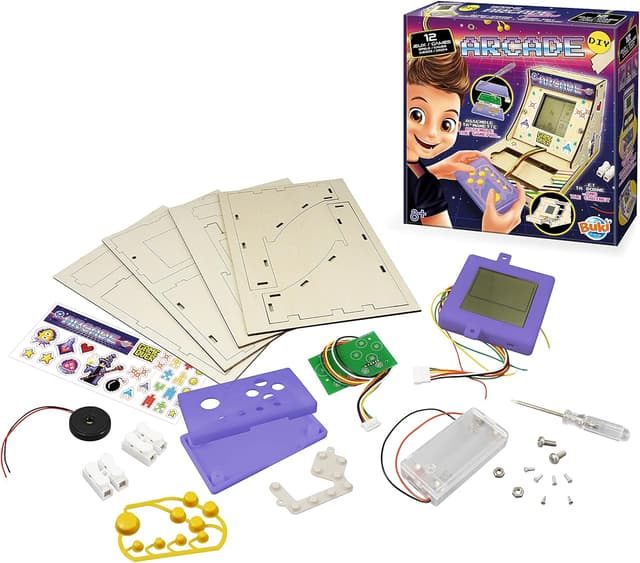 Detalle 2 de Buki Cabinato Arcade 2167: kit per costruire un mini cabinato arcade con 12 giochi