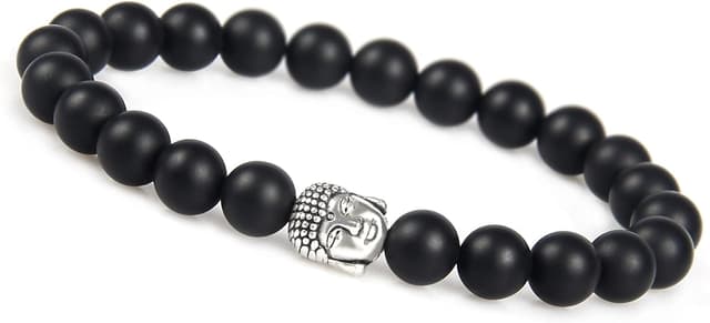 Thumbnail 6 de GOOD.designs Bracelet de perles en pierres naturelles à tête de bouddha (ajustable, homme & femme)