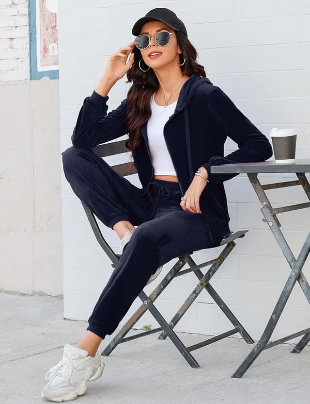 Thumbnail 4 de Aottori Survêtement Femme Velours 2 pièces