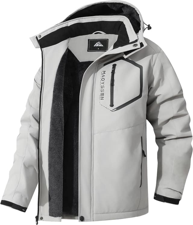 Detalle 2 de MAOYSSEN Men's Mountain Ski Jacket waterproof 1️⃣