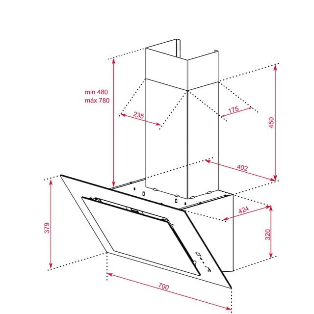 Thumbnail 1 de Teka DVT PRO 98780 campana 70 cm, 3 velocidades