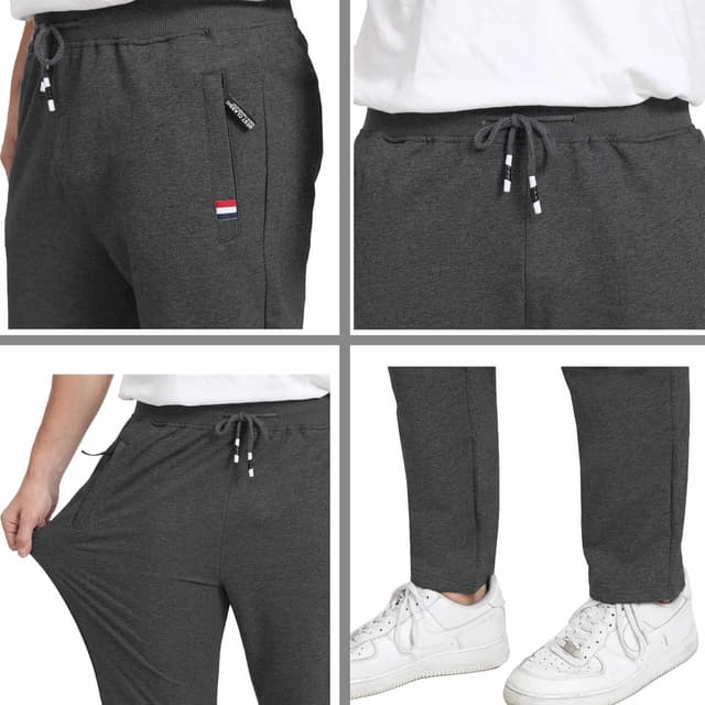 Detalle de JustSun Jogginghose für Herren aus Baumwolle mit Reißverschlusstaschen