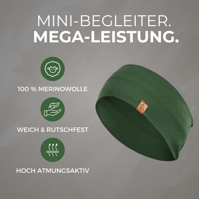 Thumbnail 4 de menique Dehnbare Sport-Yoga-Stirnbänder 100% Merinowolle 🧣