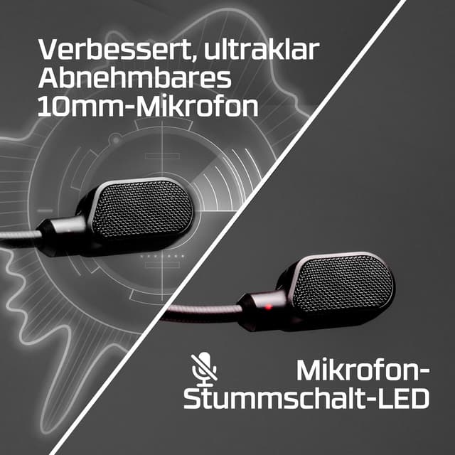 Detalle de HyperX Cloud III Gaming-Headset kabelgebunden mit 53-mm-Treibern, DTS und Noise-Cancelling-Mikrofon (Schwarz/Rot)