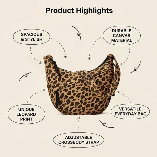 Thumbnail 4 de Jiliyote Umhängetasche Leo 32×23×5 cm