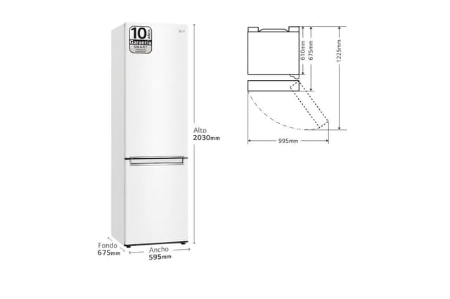 Thumbnail 1 de P-600 GBP62SWNCN1 Frigorífico Combi 419 l Blanco 📺