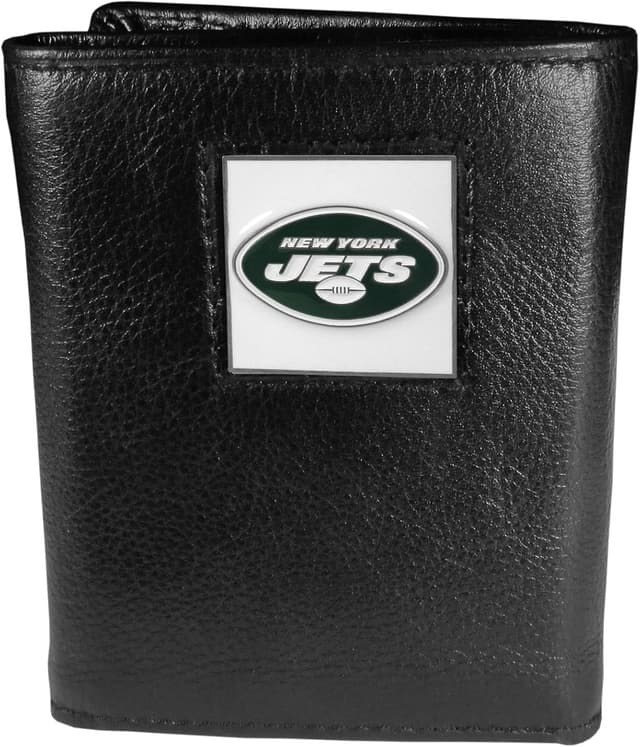 Detalle de Siskiyou Sports Men’s Deluxe Leather Tri-Fold Wallet (Gift Box Packaging)
