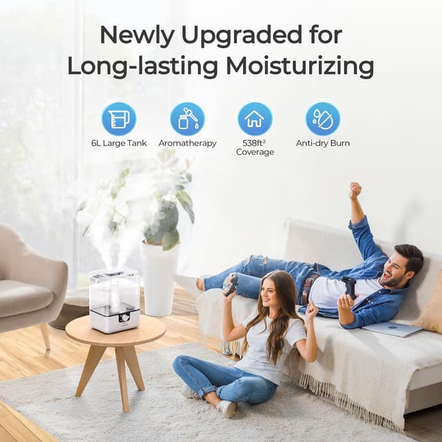 Thumbnail 1 de CHIVALZ Humidifier 6L Cool Mist for Bedroom