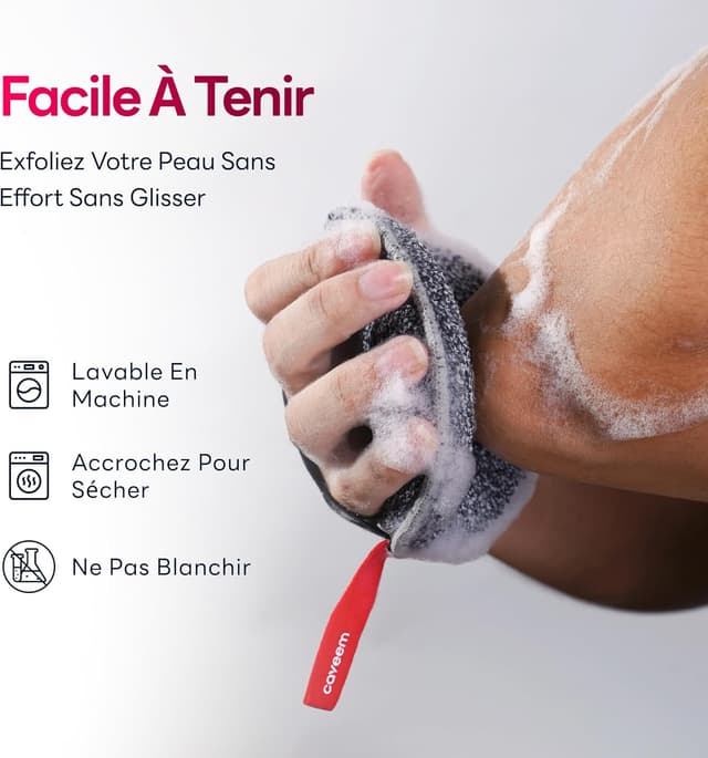 Detalle de CAVEEM Éponge exfoliante pour le corps (extra rugueuse) – Lot de 2