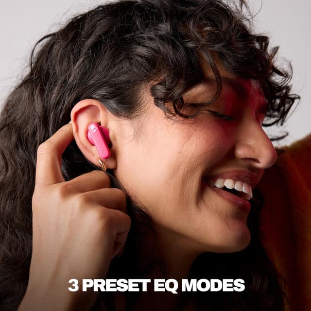 Detalle de Skullcandy Smokin’ Buds Wireless Ohrhörer mit Bluetooth, IPX4 & bis zu 20 Stunden Akkulaufzeit (Rosa)