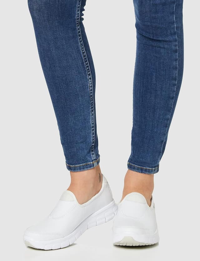 Detalle 2 de Skechers Women’s Sure Track Health Care Professional Shoe in White (UK 5, medium)