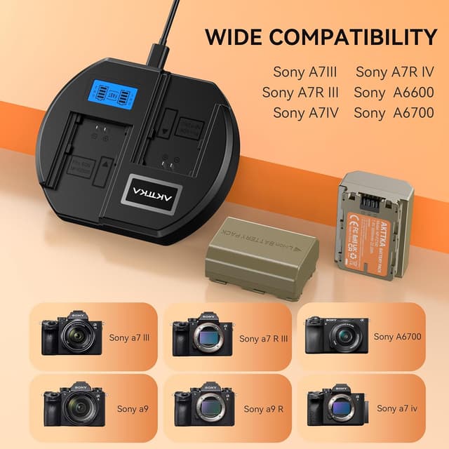 Detalle 2 de AKTTKA NP-FZ100 3000mAh 2-pack per Sony