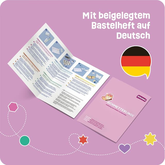 Detalle 2 de Smowo® 10 Schmetterling Gipsfiguren zum Gießen & Bemalen – Bastelset mit 10 Figuren