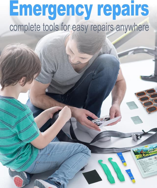 Detalle 2 de cycletour Puncture Repair Kit for Bike Tyres with High Strength Tyre Levers