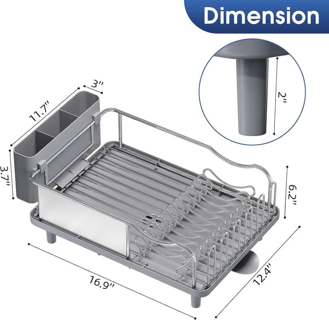 Thumbnail 6 de Urackify Stainless Steel Dish Drying Rack 304 🍽