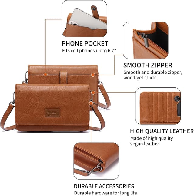 Detalle de SENDEFN crossbody phone bag 19 x 14 cm