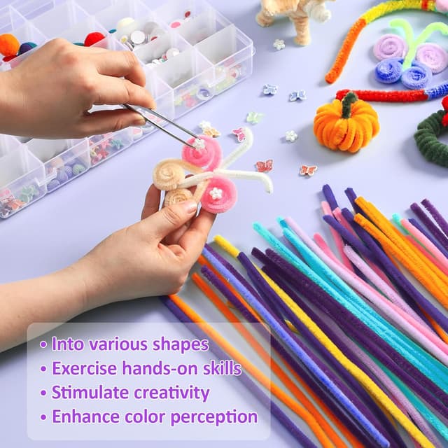 Thumbnail 2 de POIKSHARK 1500 PCS Pipe Cleaners 12 inch craft ✂