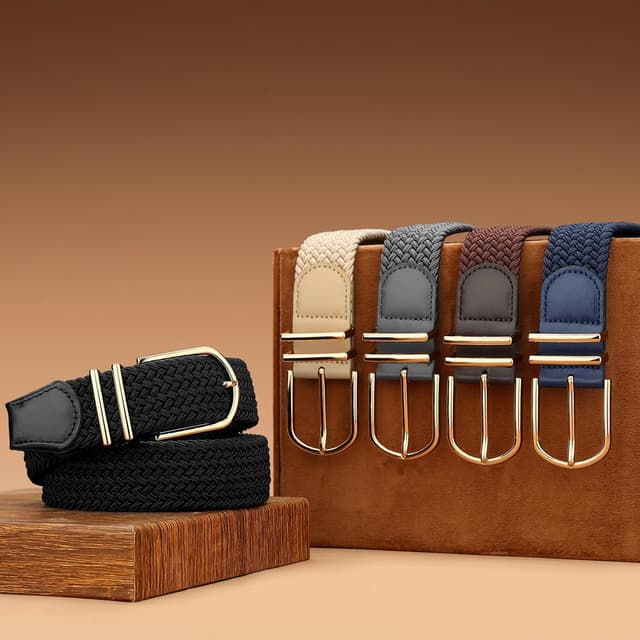 Thumbnail 6 de WERFORU Flecht-Gürtel elastisch 2er Set