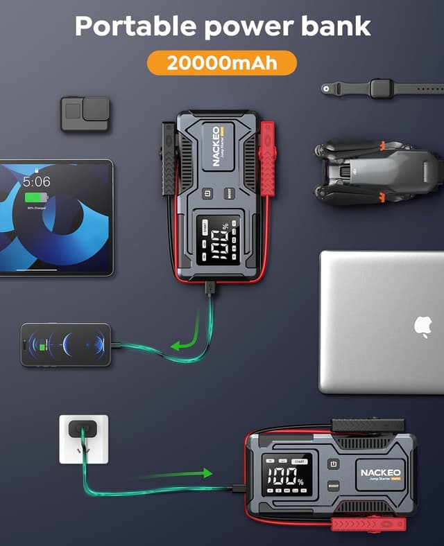 Thumbnail 5 de Arrancador de Coches 6000A 20.000mAh