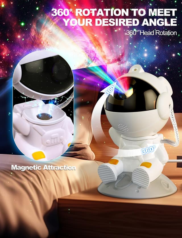 Thumbnail 4 de TOCVEOE Proiettore Stelle Astronauta con 8 modalità 🌌
