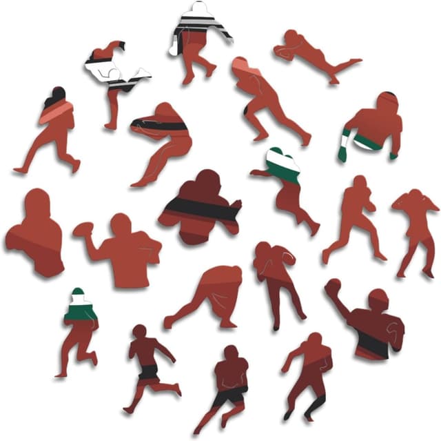 Thumbnail 6 de Iconic Puzzles New York Jets – puzzle en bois sous licence NFL, logo, taille S (150 pièces)