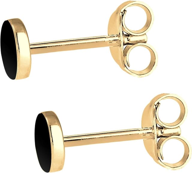 Detalle de Elli Kreis Basic Geo Ohrstecker 925 Silber Vergoldet