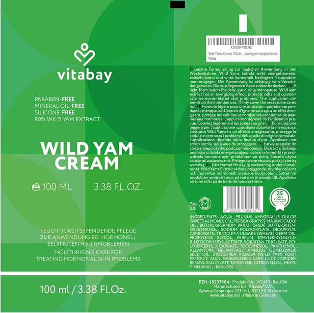 Thumbnail 6 de vitabay Wild Yams Creme 100 ml