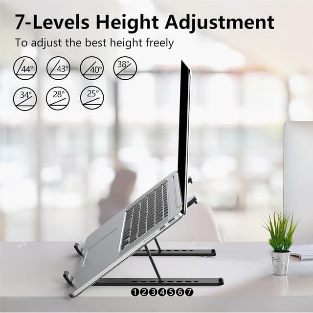 Detalle de Tonmom Laptop Stand Adjustable for 10–15.6" laptops