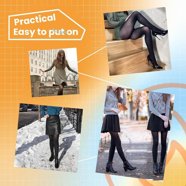 Thumbnail 5 de Caprilite Fleece Lined Tights 2-Pack