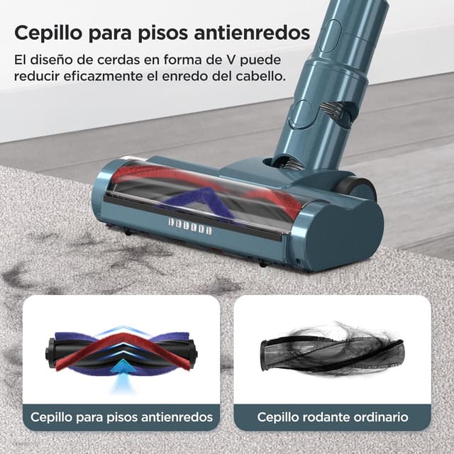 Detalle 2 de HAIMEEC Aspiradora Sin Cable 6 en 1 🌀 Motor 120,000 RPM