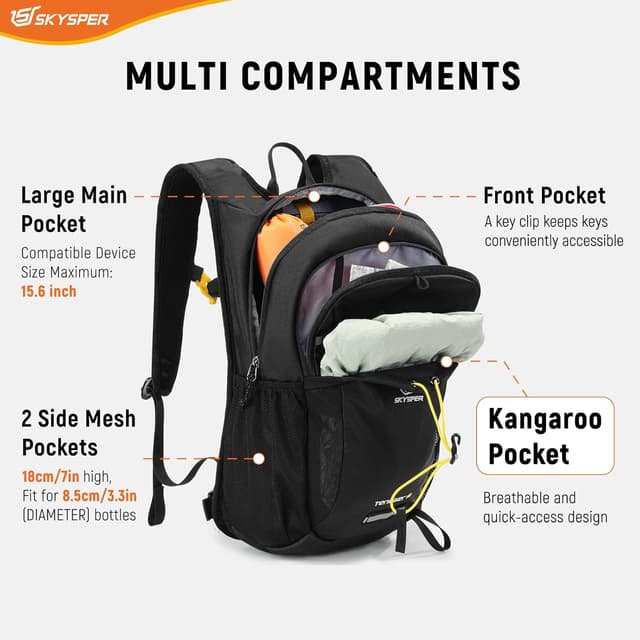 Detalle 2 de SKYSPER Wanderrucksack 15L Leicht