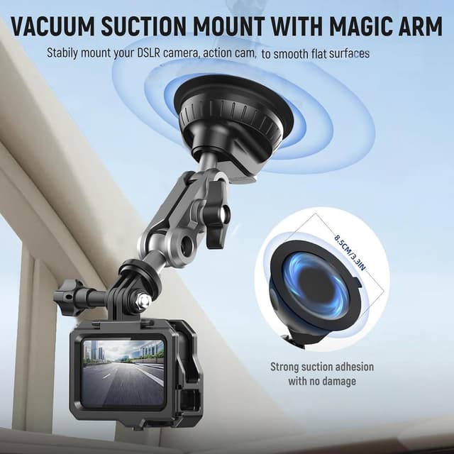 Detalle 2 de XUNNIU supporto ventosa action cam 1/4