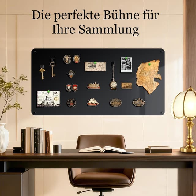 Detalle de Qiytecno Magnettafel 50x100cm Mattschwarz đź–Ľ