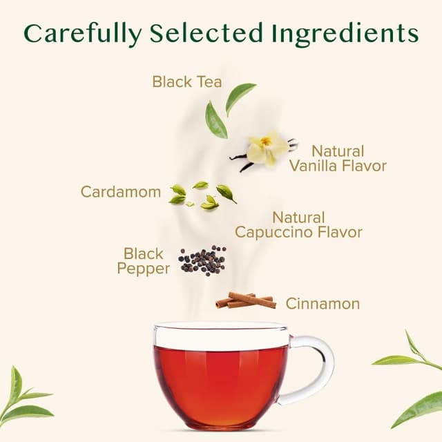 Detalle 2 de VAHDAM Vanilla Chai Spiced Black Tea (100 g) – Masala-Chai mit Vanille, Gewürzen & losem Blatttee