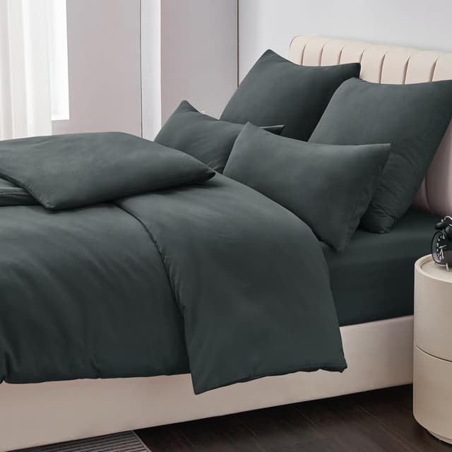 Thumbnail 4 de Aisbo Bettwäsche 135x200 4tlg Grau Mikrofaser