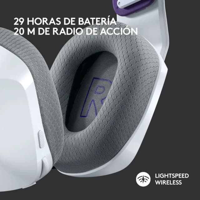 Detalle 2 de Logitech G733 Auriculares Gaming Inalámbricos RGB Blancos